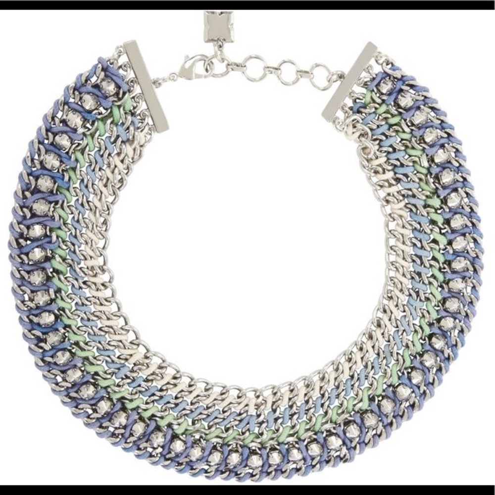 BCBGMAXAZRIA Woven-Chain Spike Necklace